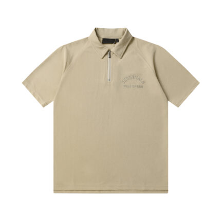 Essentials Fear of God Polo Half Zip T-Shirt – Khaki